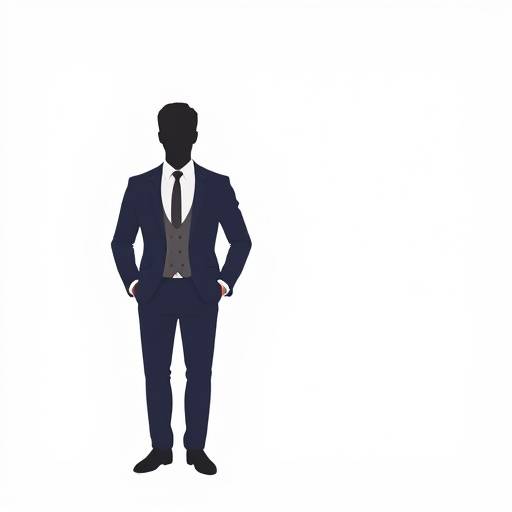 Icon representing a gentleman's stylish outfit.