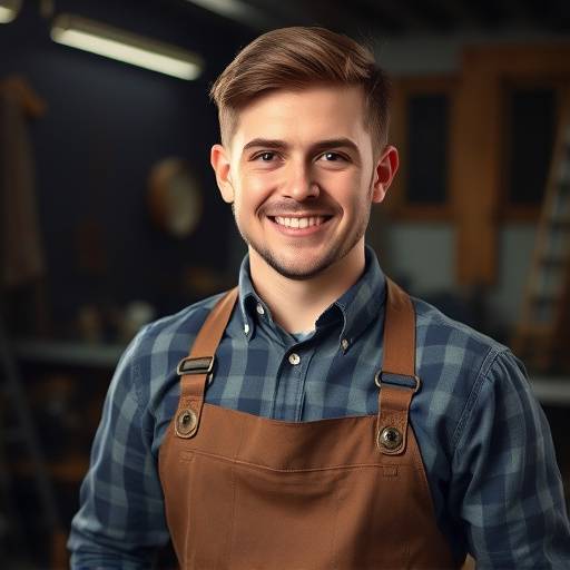 Portrait of Samuel Jones, apprentice tailor demonstrating youthful enthusiasm.